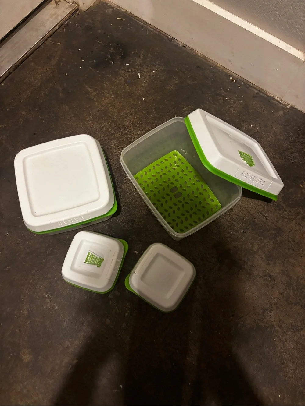 Airtight Food Storage Containers - Green (Set of 3)